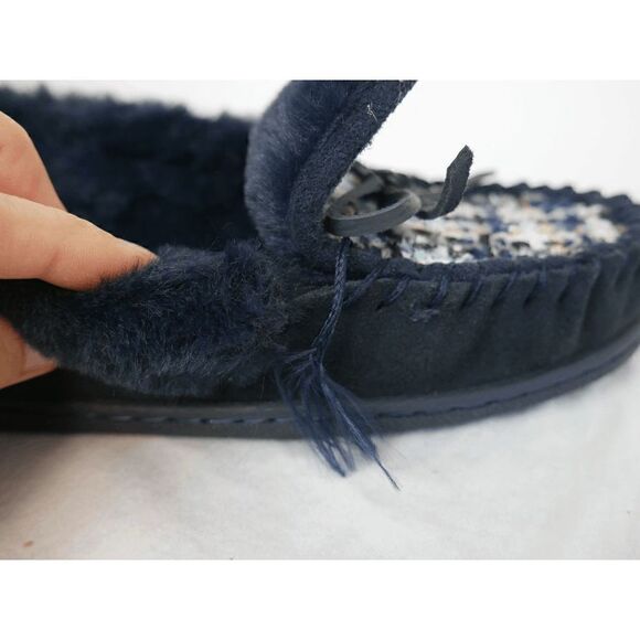 Charter Club Dorenda Moccasin Slippers Navy Boucle 8M - Picture 7 of 7